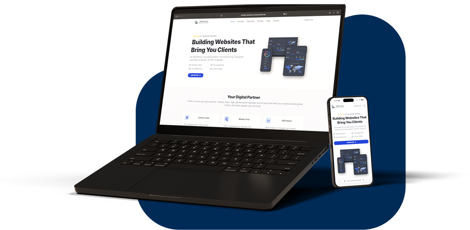 Exemples de sites web sur ordinateur et mobile